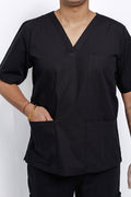 Black Nursing Scrub Top