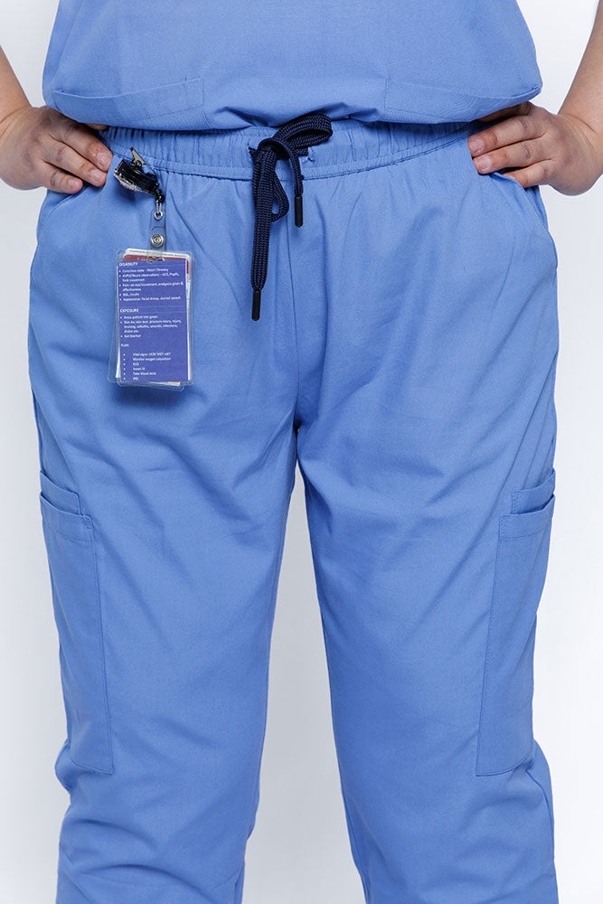 Cecil Blue Scrub Pant Front