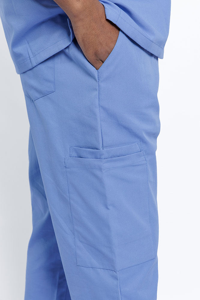 Cecil Blue Scrub Pant Side Pockets