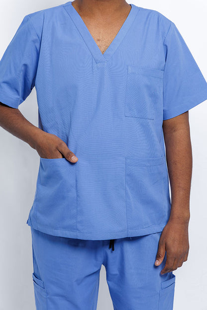 Cecil Blue Scrub Top