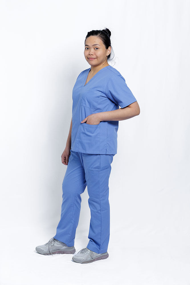 Cecil Blue Scrub Women's Set