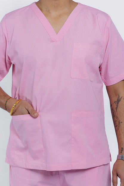 Blush Pink Scrub Top