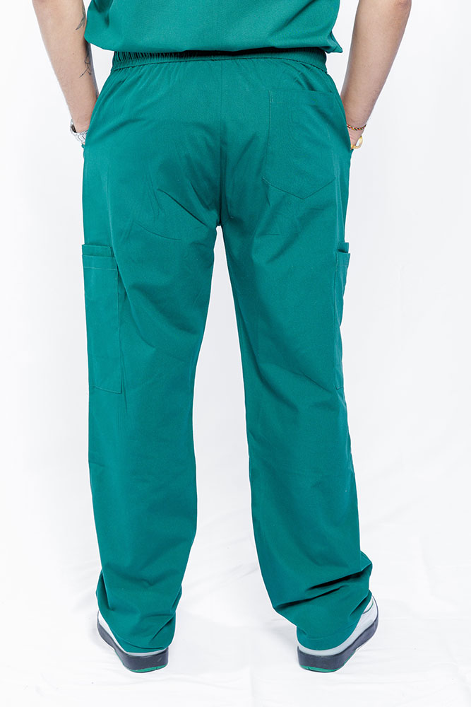 Forest Green Scrub Pant Back