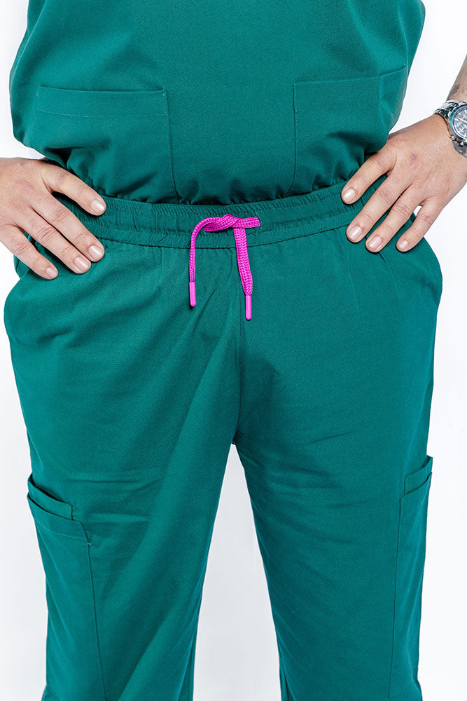 Forest Green Scrub Pant Front