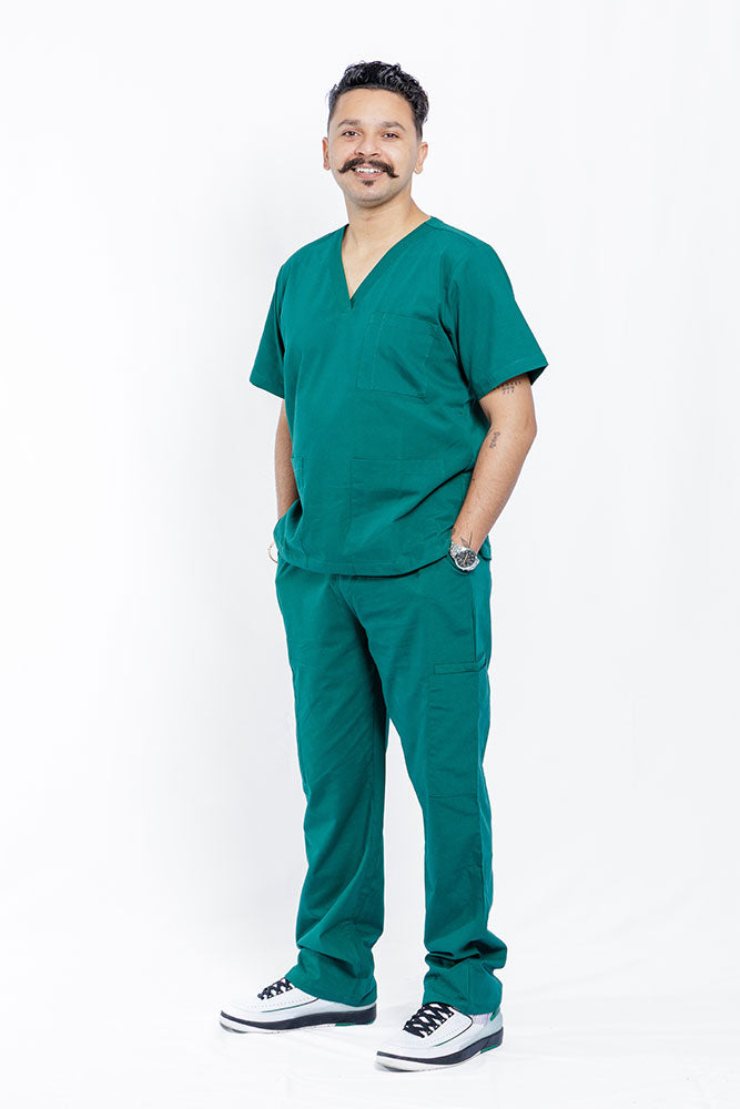 Forest Green Scrub Set Mens