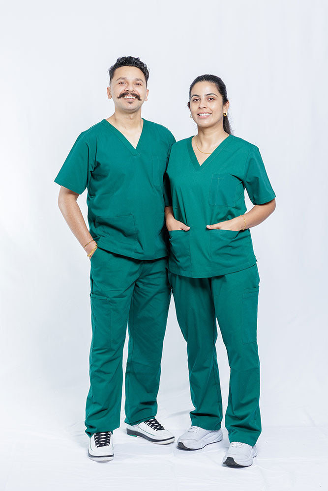 Forest Green Scrub Set