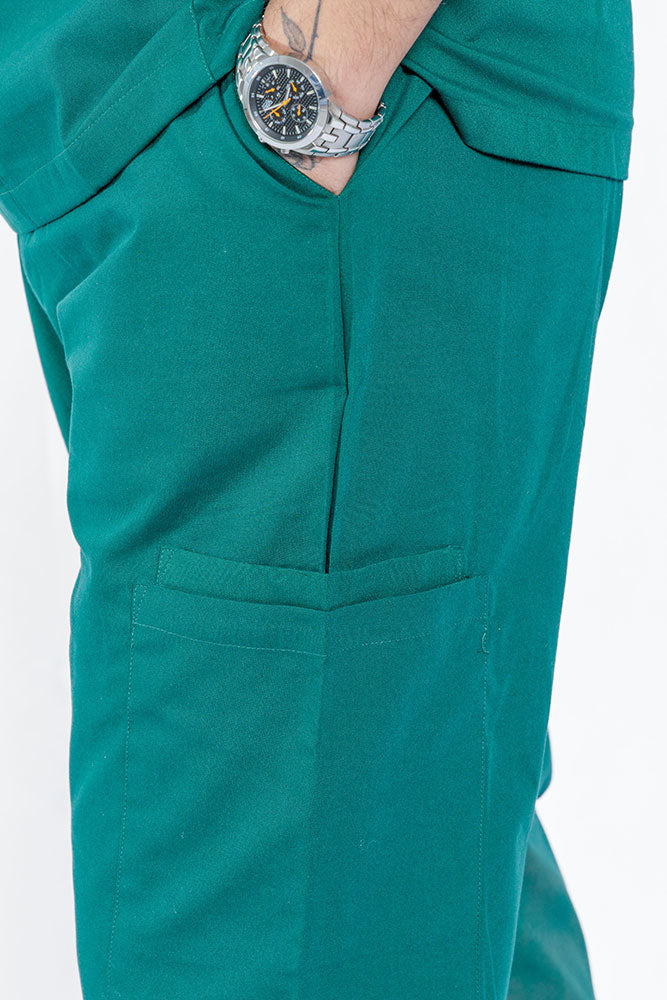 Forest Green Scrub Side Pockets