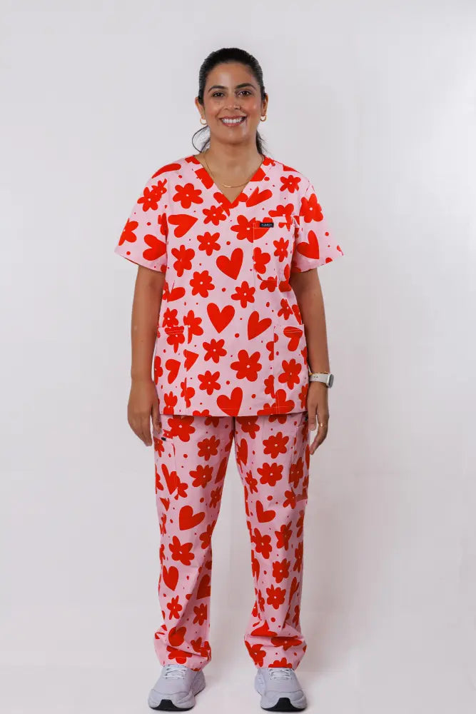 Love & Care Printed Scrub Set
