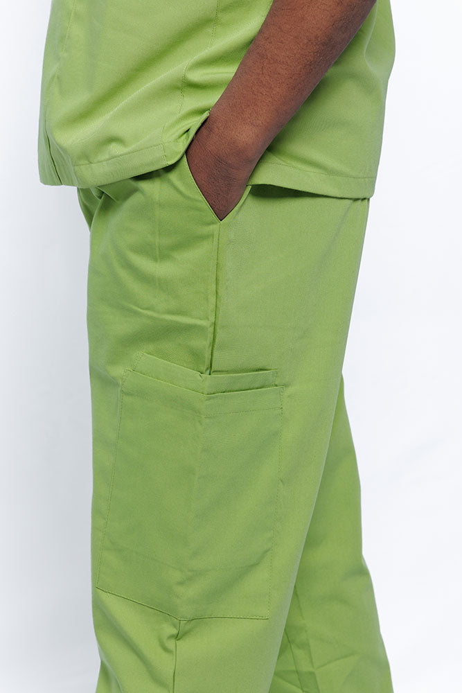 Matcha Green Scrub Pant Side Pockets