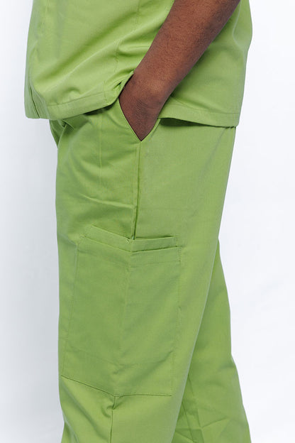 Matcha Green Scrub Pant Side Pockets