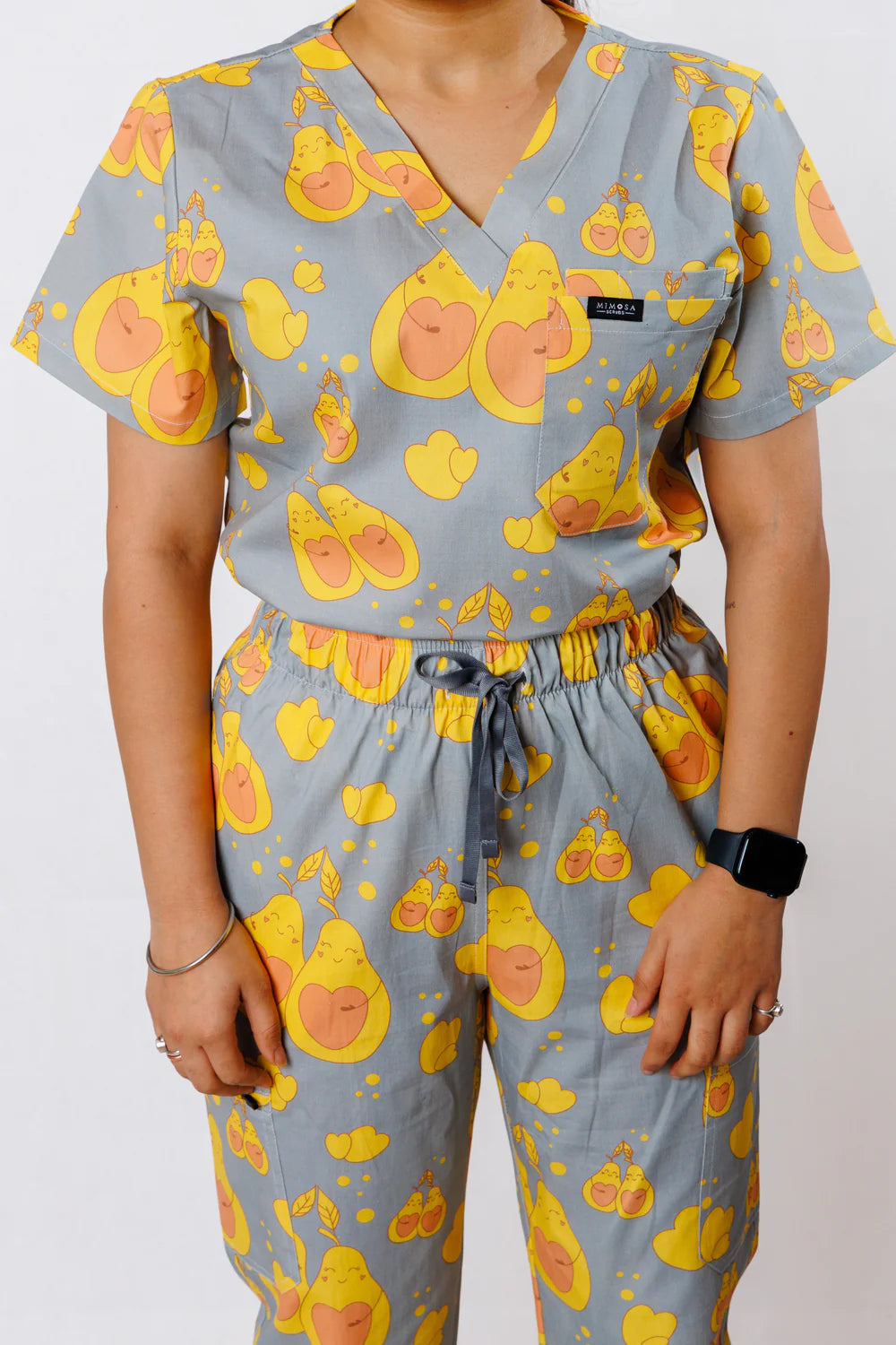 Women Printed Scrub Set